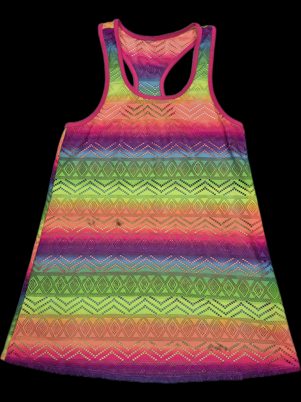 Women’s Rainbow Stripe Racerback Tank Top - Multicolor